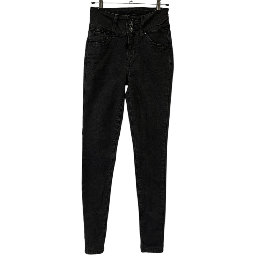 YMI Black Stretch Denim Super Skinny 5 Pocket Jegging USA Jeans 1 or 25 Waist